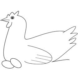 Dibujo para colorear: Pollo (Animales) #17318 - Dibujos para Colorear e Imprimir Gratis