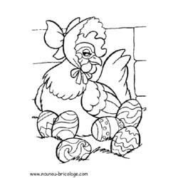 Dibujo para colorear: Pollo (Animales) #17345 - Dibujos para Colorear e Imprimir Gratis