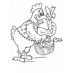Dibujo para colorear: Pollo (Animales) #17346 - Dibujos para Colorear e Imprimir Gratis