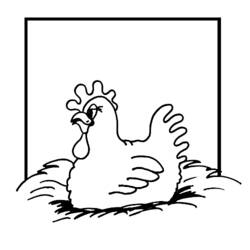 Dibujo para colorear: Pollo (Animales) #17358 - Dibujos para Colorear e Imprimir Gratis