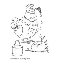 Dibujo para colorear: Pollo (Animales) #17420 - Dibujos para Colorear e Imprimir Gratis