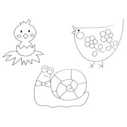 Dibujo para colorear: Polluelo (Animales) #15480 - Dibujos para Colorear e Imprimir Gratis