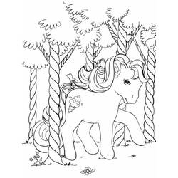 Dibujo para colorear: Poni (Animales) #17828 - Dibujos para Colorear e Imprimir Gratis