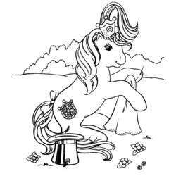 Dibujo para colorear: Poni (Animales) #17930 - Dibujos para Colorear e Imprimir Gratis