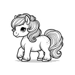 Dibujo Poni (Animales) #210312 para imprimir y colorear