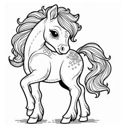 Dibujo Poni (Animales) #214230 para imprimir y colorear
