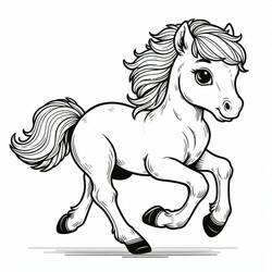 Dibujo Poni (Animales) #214239 para imprimir y colorear