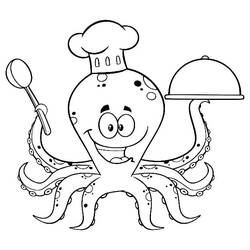 Dibujo Pulpo (Animales) #194462 para imprimir y colorear