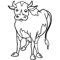Dibujo para colorear: Res (Animales) #1344 - Dibujos para Colorear e Imprimir Gratis