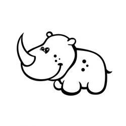Dibujo para colorear: Rinoceronte (Animales) #206649 - Dibujos para Colorear e Imprimir Gratis