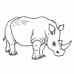 Dibujo para colorear: Rinoceronte (Animales) #206655 - Dibujos para Colorear e Imprimir Gratis