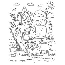 Dibujo Selva (Animales) #181005 para imprimir y colorear