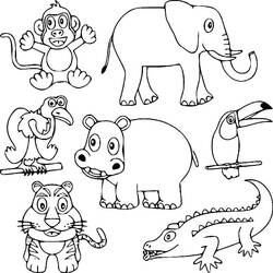 Dibujo Selva (Animales) #181009 para imprimir y colorear