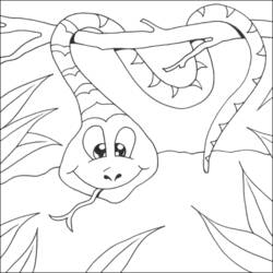 Dibujo para colorear: Serpiente (Animales) #14373 - Dibujos para Colorear e Imprimir Gratis