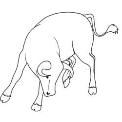 Dibujo para colorear: Tauro (Animales) #13812 - Dibujos para Colorear e Imprimir Gratis