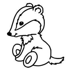 Dibujo para colorear: Tejón (Animales) #208823 - Dibujos para Colorear e Imprimir Gratis
