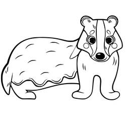 Dibujo para colorear: Tejón (Animales) #208851 - Dibujos para Colorear e Imprimir Gratis