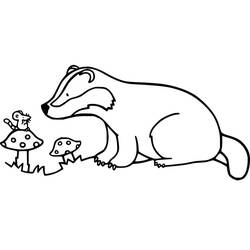 Dibujo para colorear: Tejón (Animales) #208856 - Dibujos para Colorear e Imprimir Gratis