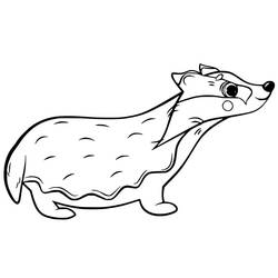 Dibujo para colorear: Tejón (Animales) #208859 - Dibujos para Colorear e Imprimir Gratis