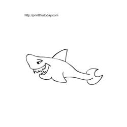 Dibujo para colorear: Tiburón (Animales) #14804 - Dibujos para Colorear e Imprimir Gratis