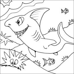 Dibujo para colorear: Tiburón (Animales) #14811 - Dibujos para Colorear e Imprimir Gratis