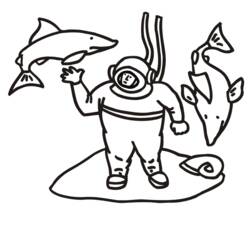Dibujo para colorear: Tiburón (Animales) #14847 - Dibujos para Colorear e Imprimir Gratis