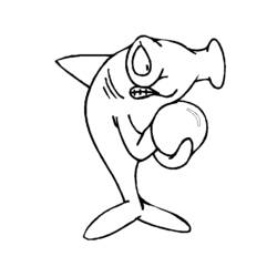 Dibujo para colorear: Tiburón (Animales) #14880 - Dibujos para Colorear e Imprimir Gratis