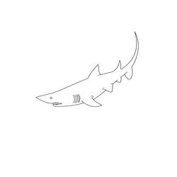 Dibujo para colorear: Tiburón (Animales) #14906 - Dibujos para Colorear e Imprimir Gratis