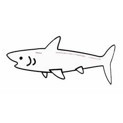 Dibujo para colorear: Tiburón (Animales) #14926 - Dibujos para Colorear e Imprimir Gratis