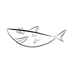 Dibujo para colorear: Tiburón (Animales) #14929 - Dibujos para Colorear e Imprimir Gratis