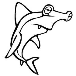 Dibujo para colorear: Tiburón martillo (Animales) #221001 - Dibujos para Colorear e Imprimir Gratis