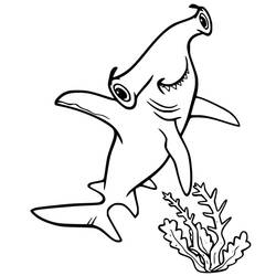 Dibujo para colorear: Tiburón martillo (Animales) #221017 - Dibujos para Colorear e Imprimir Gratis