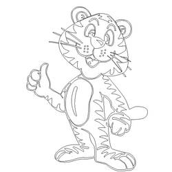 Dibujo para colorear: Tigre (Animales) #13657 - Dibujos para Colorear e Imprimir Gratis