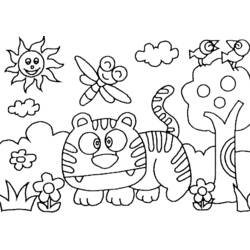 Dibujo para colorear: Tigre (Animales) #13745 - Dibujos para Colorear e Imprimir Gratis