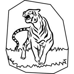 Dibujo para colorear: Tigre (Animales) #13785 - Dibujos para Colorear e Imprimir Gratis