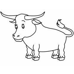 Dibujo para colorear: Toro (Animales) #13787 - Dibujos para Colorear e Imprimir Gratis