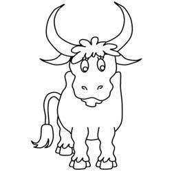 Dibujo para colorear: Toro (Animales) #13795 - Dibujos para Colorear e Imprimir Gratis