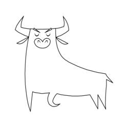 Dibujo para colorear: Toro (Animales) #13798 - Dibujos para Colorear e Imprimir Gratis