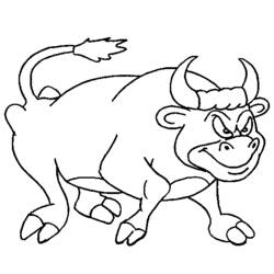 Dibujo para colorear: Toro (Animales) #13799 - Dibujos para Colorear e Imprimir Gratis