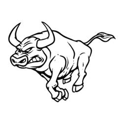 Dibujo para colorear: Toro (Animales) #13804 - Dibujos para Colorear e Imprimir Gratis