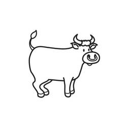 Dibujo para colorear: Toro (Animales) #13807 - Dibujos para Colorear e Imprimir Gratis