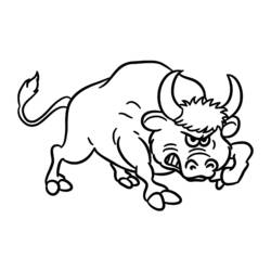 Dibujo para colorear: Toro (Animales) #13810 - Dibujos para Colorear e Imprimir Gratis