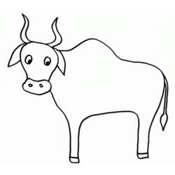Dibujo para colorear: Toro (Animales) #13850 - Dibujos para Colorear e Imprimir Gratis