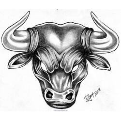 Dibujo para colorear: Toro (Animales) #13851 - Dibujos para Colorear e Imprimir Gratis