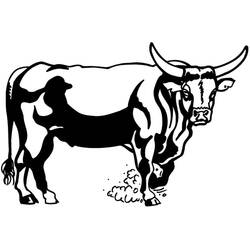 Dibujo para colorear: Toro (Animales) #13872 - Dibujos para Colorear e Imprimir Gratis