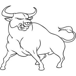 Dibujo para colorear: Toro (Animales) #13873 - Dibujos para Colorear e Imprimir Gratis