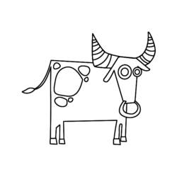 Dibujo para colorear: Toro (Animales) #13874 - Dibujos para Colorear e Imprimir Gratis