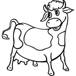 Dibujo para colorear: Vaca (Animales) #13205 - Dibujos para Colorear e Imprimir Gratis