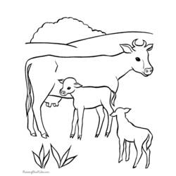 Dibujo para colorear: Vaca (Animales) #13207 - Dibujos para Colorear e Imprimir Gratis