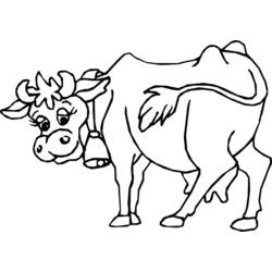 Dibujo para colorear: Vaca (Animales) #13215 - Dibujos para Colorear e Imprimir Gratis